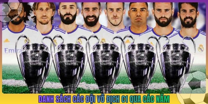 danh sách các đội vô địch c1 qua các năm